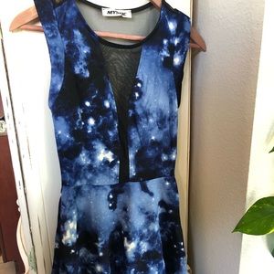 Cosmic print dress